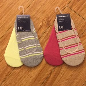 Gap No-show Heel Grip Socks-4 pairs NWT